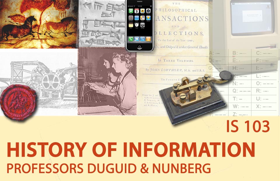History of Information Fall 2007 banner image