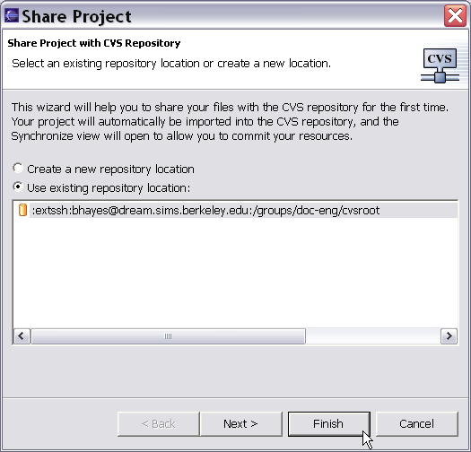 sims is 255  version control with eclipse and cvs