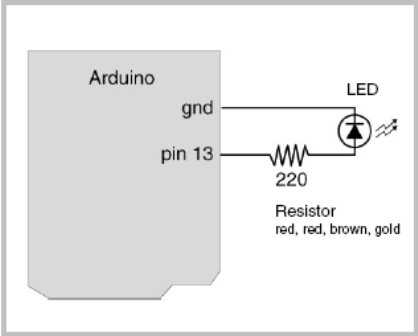 Blinking LED schematic