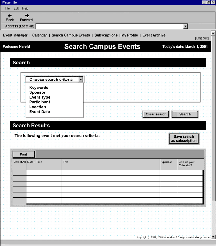 Search Campus Events
