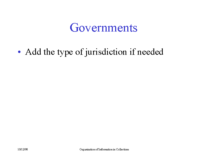 Governments