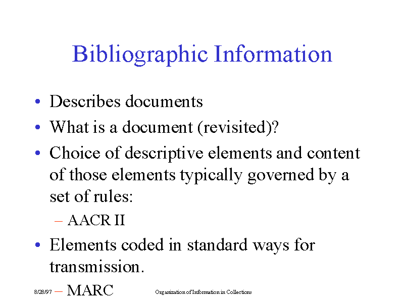 bibliographic knowledge definition