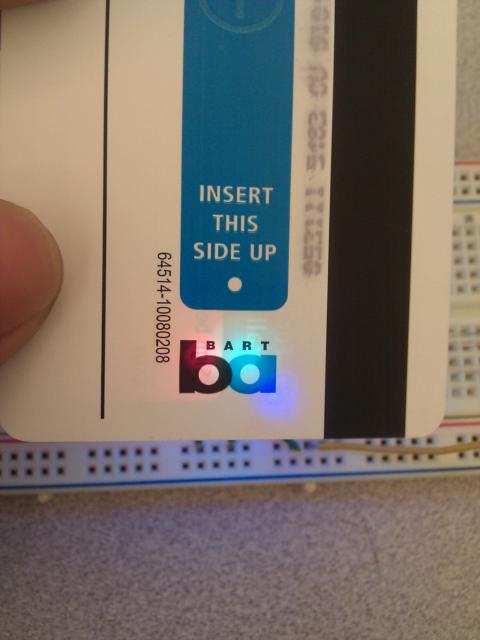 BART card as a diffuser 