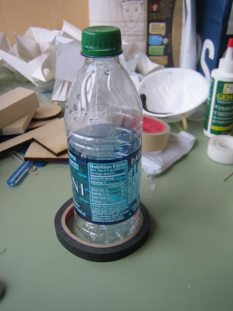 water bottle in a tape
