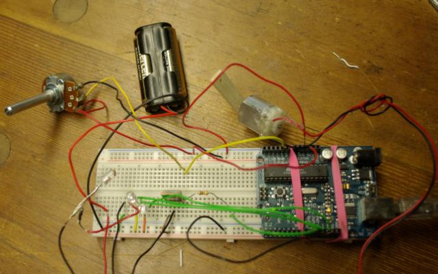 DC Motor Output with LED's
