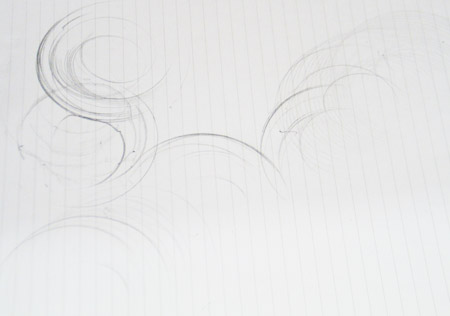 Spirals sketched by the device