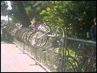 Temporary Fence Panels used as a Bike Rack